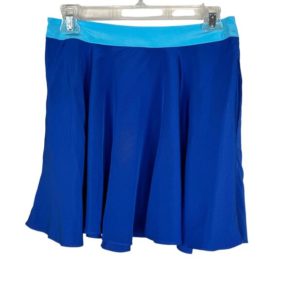 Madison Marcus Blue Silk Skater Mini Skirt XS NWT - Picture 2 of 11